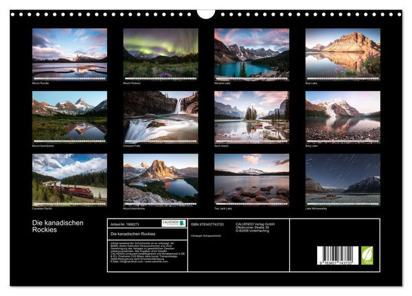 Produktbild: Die kanadischen Rockies (Wandkalender 2026 DIN A3 quer), CALVENDO Monatskalender