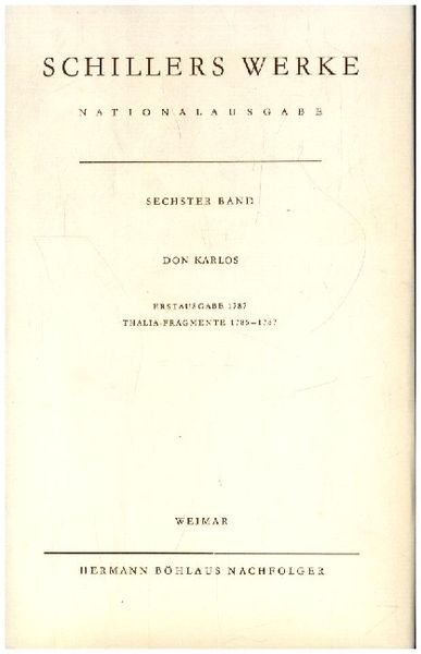 Produktbild: Schillers Werke. Nationalausgabe