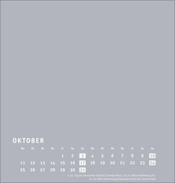 Produktbild: Premium-Bastelkalender silbergrau mittel 2027