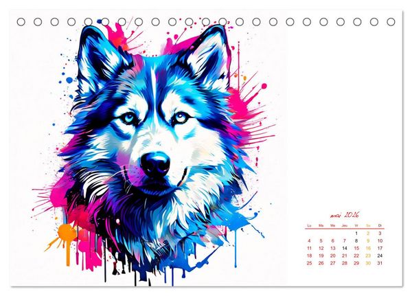 Produktbild: Show canin (Calendrier de bureau 2026 DIN A5 vertical), CALVENDO calendrier mensuel