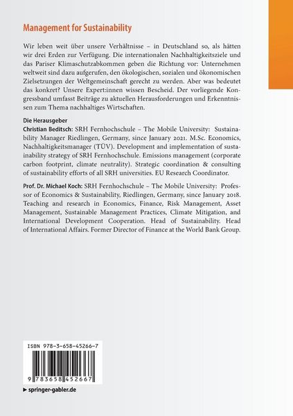 Produktbild: Management for Sustainability