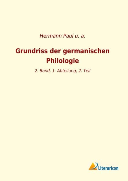 Produktbild: Grundriss der germanischen Philologie