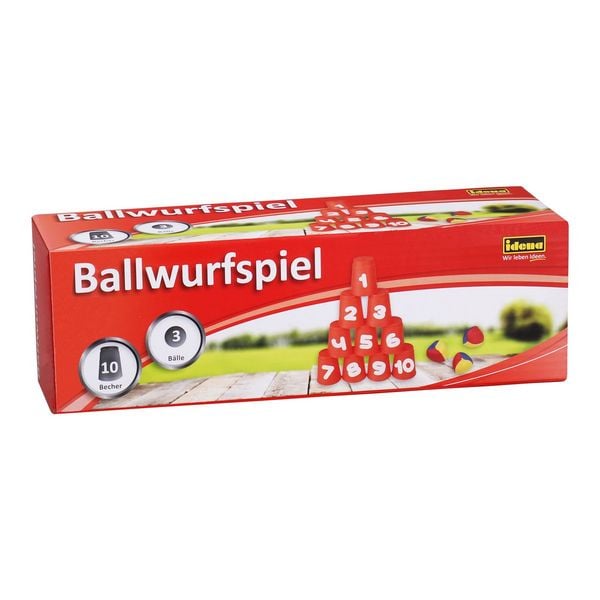 Produktbild: Idena Ballwurfspiel 10 Becher und 3 B&auml;llen