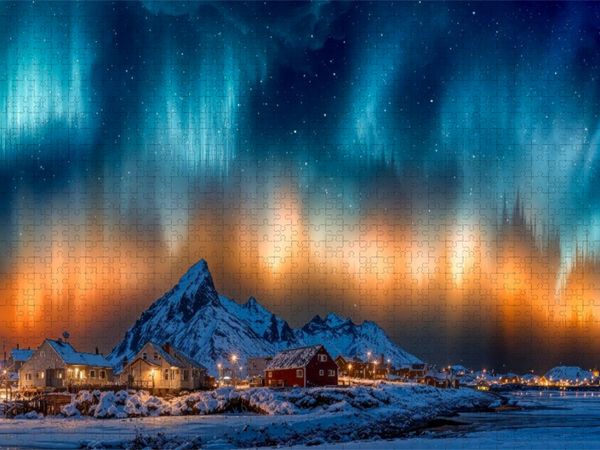Produktbild: CALVENDO Puzzle Farbspektakel am Himmel | 1000 Teile Lege-Gr&ouml;&szlig;e 64x48cm Foto-Puzzle f&uuml;r gl&uuml;ckliche Stunden