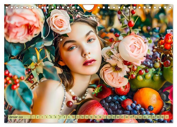 Produktbild: Obstk&ouml;nigin - Fruchtig, floral und voller Sch&ouml;nheit (Wandkalender 2026 DIN A4 quer), CALVENDO Monatskalender