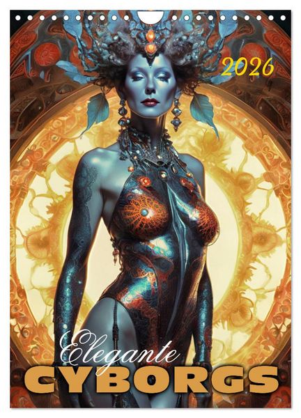 Elegante Cyborgs (Wandkalender 2026 DIN A4 hoch), CALVENDO Monatskalender