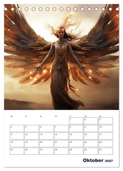 Produktbild: Die reine Sch&ouml;nheit der Engel (Tischkalender 2027 DIN A5 hoch), CALVENDO Monatskalender