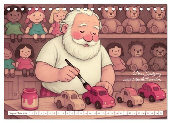 Produktbild: Was macht der Weihnachtsmann? (Tischkalender 2026 DIN A5 quer), CALVENDO Monatskalender