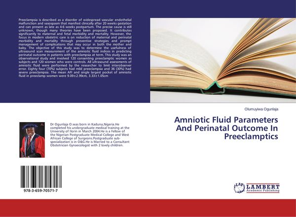 Produktbild: Amniotic Fluid Parameters And Perinatal Outcome In Preeclamptics