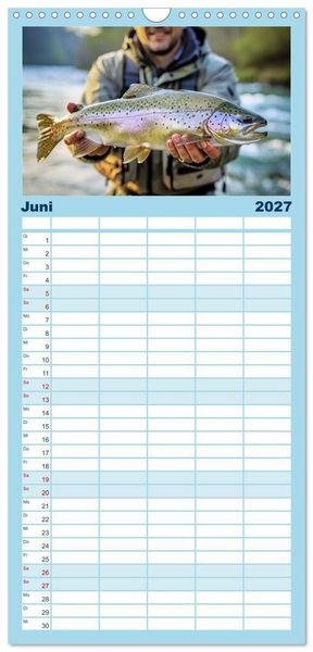 Produktbild: Familienplaner 2027 - Forellen im Fluss mit 5 Spalten (Wandkalender, 21 x 45 cm) CALVENDO