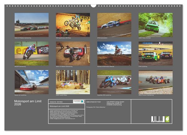Produktbild: Motorsport am Limit 2026 (Wandkalender 2026 DIN A2 quer), CALVENDO Monatskalender