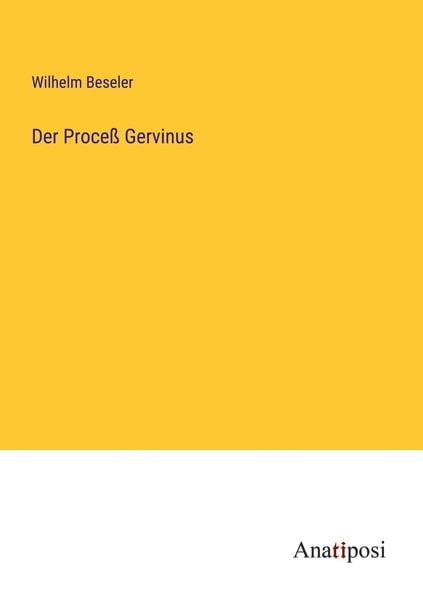 Produktbild: Der Proce&szlig; Gervinus