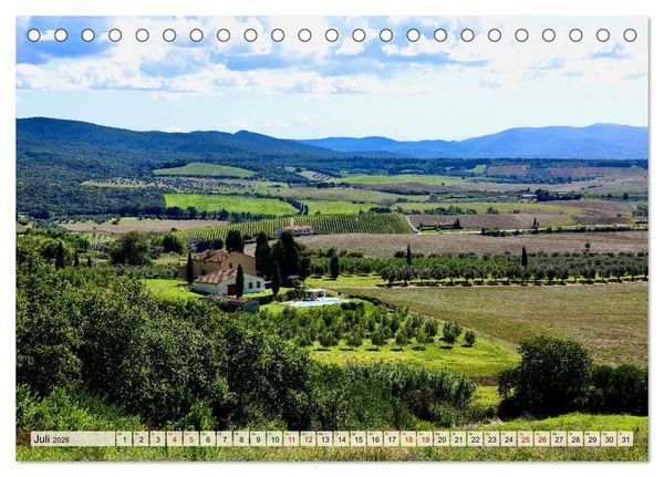 Produktbild: Toskana - Etruskische K&uuml;ste (Tischkalender 2026 DIN A5 quer), CALVENDO Monatskalender