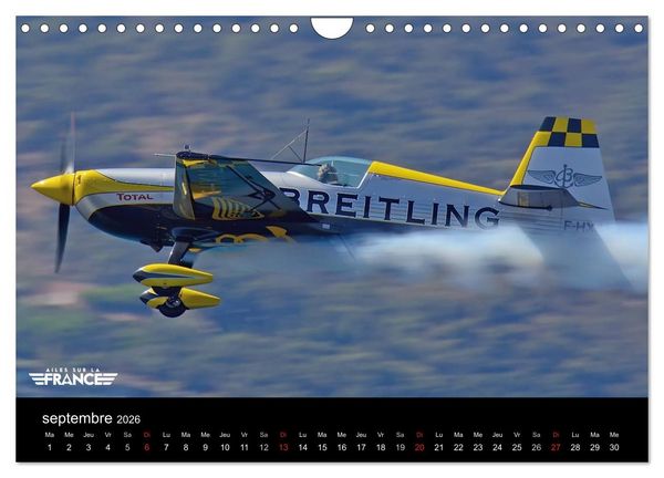 Produktbild: Ailes sur la France (Calendrier mural 2026 DIN A4 vertical), CALVENDO calendrier mensuel