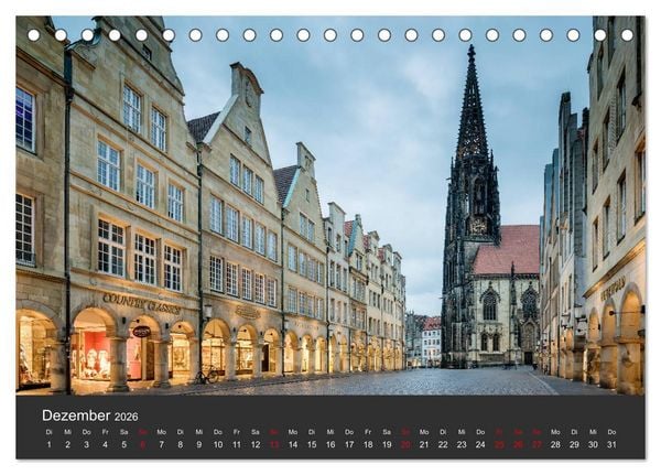 Produktbild: M&uuml;nster mit Licht (Tischkalender 2026 DIN A5 quer), CALVENDO Monatskalender