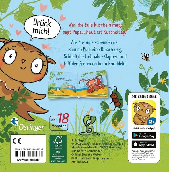 Produktbild: Die kleine Eule will kuscheln