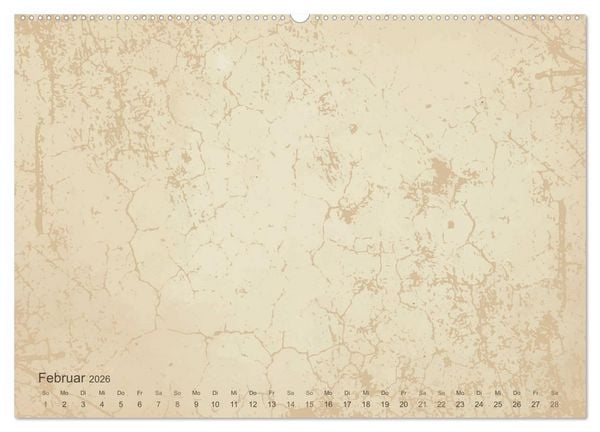 Produktbild: Vintage DIY Bastel-Kalender - Zum Selbstgestalten (hochwertiger Premium Wandkalender 2026 DIN A2 quer), Kunstdruck in Hochglanz