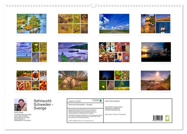Produktbild: Sehnsucht Schweden - Sverige (Wandkalender 2026 DIN A2 quer), CALVENDO Monatskalender
