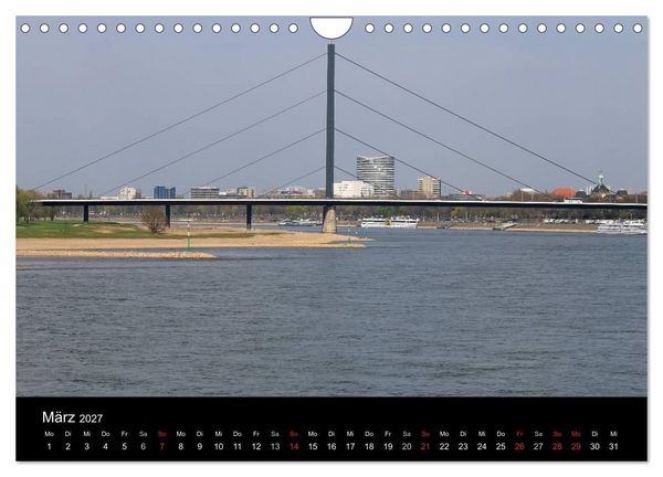 Produktbild: Von Ufer zu Ufer, Wege &uuml;ber den Rhein in D&uuml;sseldorf (Wandkalender 2027 DIN A4 quer), CALVENDO Monatskalender