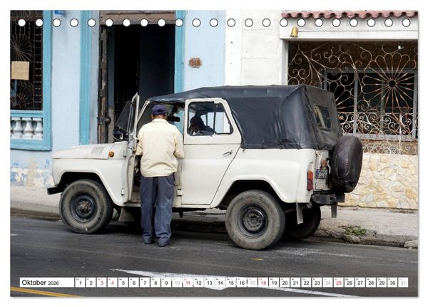 Produktbild: Sowjet-Legende - Der Gel&auml;ndewagen UAZ-469 in Kuba (Tischkalender 2026 DIN A5 quer), CALVENDO Monatskalender