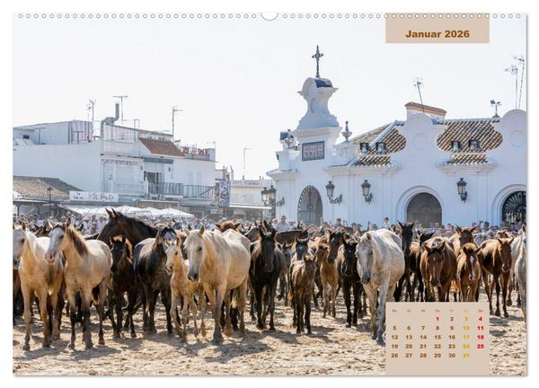 Produktbild: Pferde - Andalusiens wilder Westen (Wandkalender 2026 DIN A2 quer), CALVENDO Monatskalender