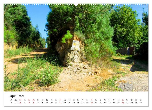 Produktbild: Jakobsweg - Camino Portugues (Wandkalender 2026 DIN A2 quer), CALVENDO Monatskalender