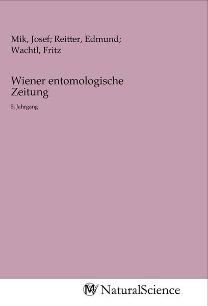 Produktbild: Wiener entomologische Zeitung