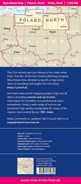 Produktbild: Reise Know-How Landkarte Polen, Nord | Poland, North (1:350.000)