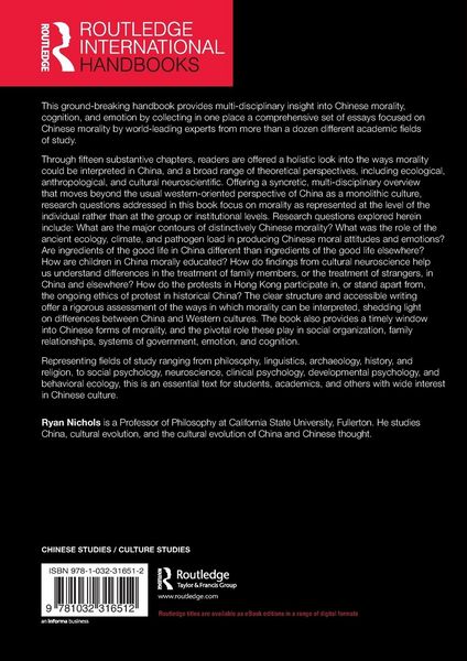 Produktbild: The Routledge International Handbook of Morality, Cognition, and Emotion in China