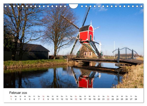 Produktbild: DIE SCH&Ouml;NSTEN WINDM&Uuml;HLEN IN HOLLAND 2026 (Wandkalender 2026 DIN A4 quer), CALVENDO Monatskalender
