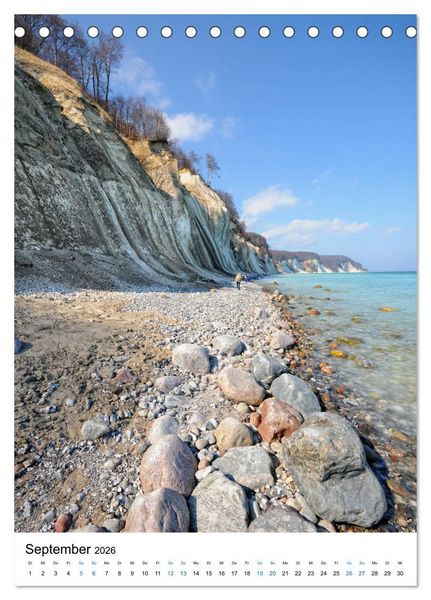 Produktbild: Insel R&uuml;gen - Kreide, Landschaft, Leuchtt&uuml;rme (Tischkalender 2026 DIN A5 hoch), CALVENDO Monatskalender