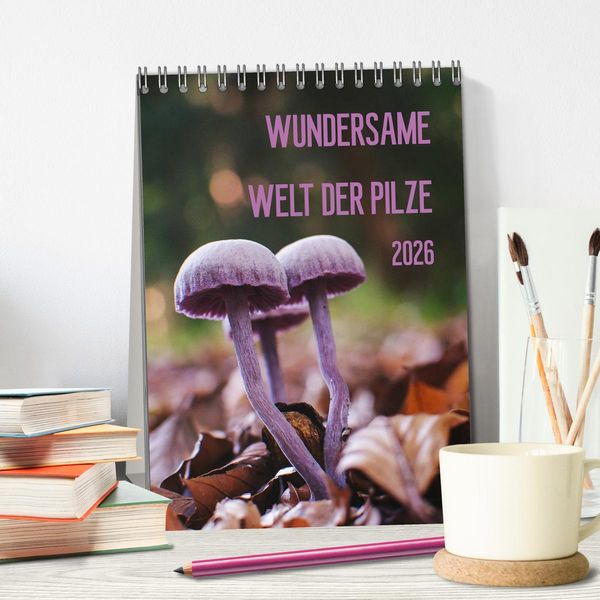 Produktbild: Wundersame Welt der Pilze (Tischkalender 2026 DIN A5 hoch), CALVENDO Monatskalender