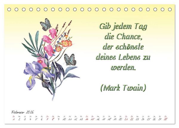 Produktbild: 12 unterhaltsame Zitate f&uuml;r ein sch&ouml;nes Jahr (Tischkalender 2026 DIN A5 quer), CALVENDO Monatskalender