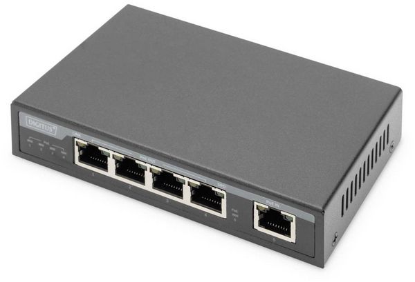 Digitus DN-95128-1 PoE Extender 1 GBit/s IEEE 802.3af (12.95 W), IEEE 802.3at (25.5 W), IEEE 802.3bt, IEEE802.3af (15.4 