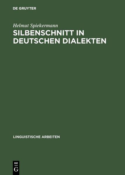 Produktbild: Silbenschnitt in deutschen Dialekten