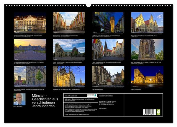 Produktbild: M&uuml;nster - Geschichten aus verschiedenen Jahrhunderten (Wandkalender 2026 DIN A2 quer), CALVENDO Monatskalender