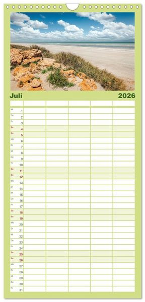 Produktbild: Familienplaner 2026 - Australien mit 5 Spalten (Wandkalender, 21 x 45 cm) CALVENDO