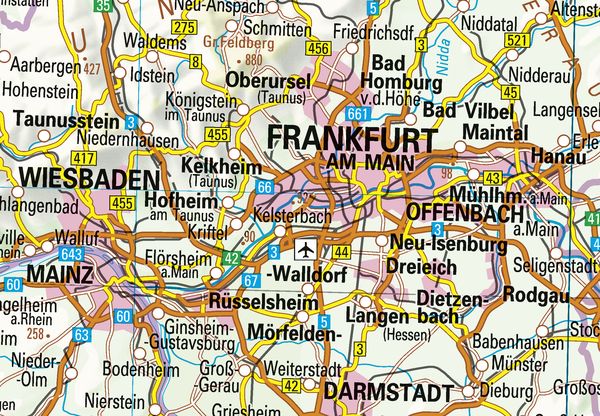 Produktbild: &Uuml;bersichtskte Deutschland 1 : 750 000 Wandkte m. Best&auml;bung