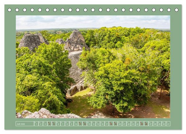 Produktbild: Maya Ruinen Mexiko (Tischkalender 2026 DIN A5 quer), CALVENDO Monatskalender