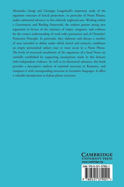 Produktbild: The Syntax of Noun Phrases