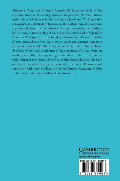Produktbild: The Syntax of Noun Phrases