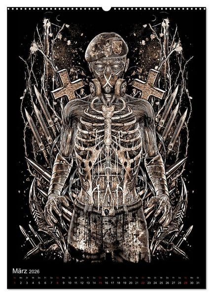 Produktbild: BLOODBOY/WAR ILLUSTRATION (Wandkalender 2026 DIN A2 hoch), CALVENDO Monatskalender