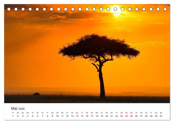 Produktbild: Kenia - Eine Entdeckungsreise durch das Land im Osten Afrikas (Tischkalender 2026 DIN A5 quer), CALVENDO Monatskalender