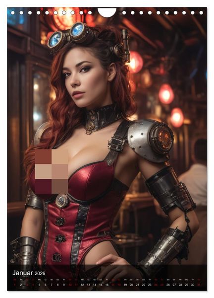 Produktbild: Steampunk - Stadtleben - Rotlichtviertel (Wandkalender 2026 DIN A4 hoch), CALVENDO Monatskalender