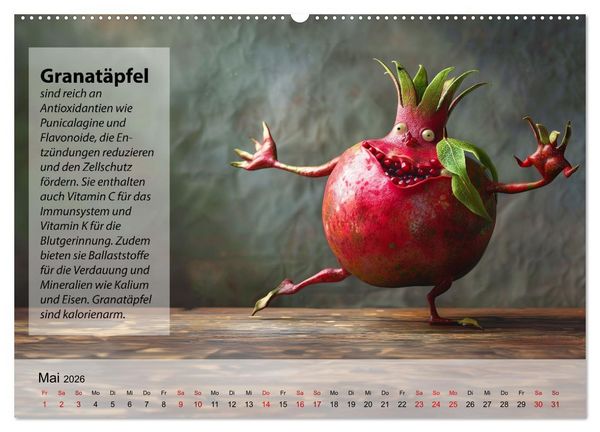 Produktbild: Tanzende Fr&uuml;chtchen (hochwertiger Premium Wandkalender 2026 DIN A2 quer), Kunstdruck in Hochglanz