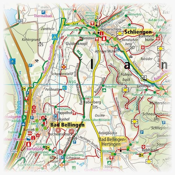 Produktbild: Publicpress Rad- und Wanderkarte Markgr&auml;flerland, Staufen im Breisgau, Belchen, L&ouml;rrach 1:50.000