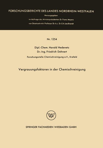 Produktbild: Vergrauungsfaktoren in der Chemischreinigung