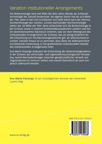 Produktbild: Variation institutioneller Arrangements