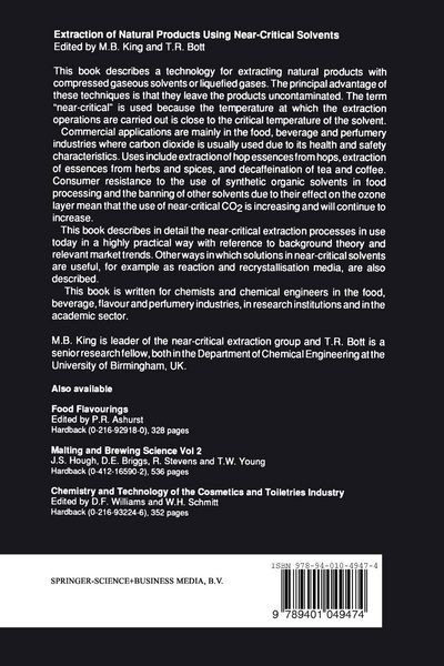 Produktbild: Extraction of Natural Products Using Near-Critical Solvents
