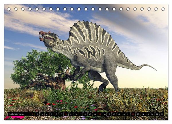 Produktbild: Dinosaurier. Urzeitliche Giganten (Tischkalender 2026 DIN A5 quer), CALVENDO Monatskalender